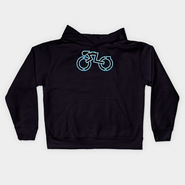 Light-Cyclist Kids Hoodie by JWDesigns